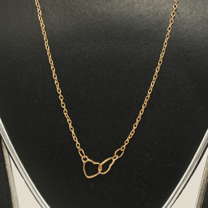 Interlocked%20Double%20Heart%20Necklace%20Stainless%20Steel%20Hollow%20Heart%20Pendant%20Clavicle%20Necklace%20Women%20Sisters%20Jewelry%20-%20Image%205