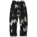 Aolamegs Jeans Men Tie Dye Print Diablo Style Denim Pants Baggy Elastic Waist Straight Trousers High Street Punk Cool Streetwear. 