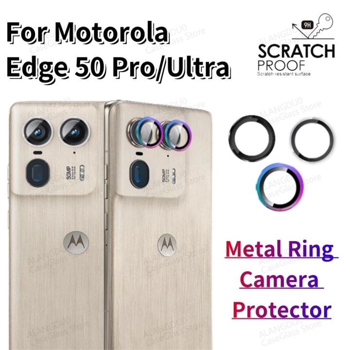 Metal Camera Protector For Motorola Edge 50 Pro Edge 50 Ultra Back Alloy Ring Glass For Moto Edge 40 Neo Protective lens Cap