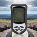 LCD Digital Compass Outdoor Hiking Multifunctional LCD Compass Altimeter Black 1Pcs.