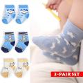 Girl/Boy Socks Newborn Anti Slip Socks - 3Pair.