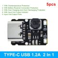 Type-C USB TP4057 1A Lithium Battery Charging Protection Board Module Polymer Battery Over TP4056 With Temperature Protection. 
