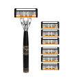 Cross-Border Generation Hair Orange Six-layer Manual Razor Xiangyun Metal Handle Multi-package Combination Sales. 