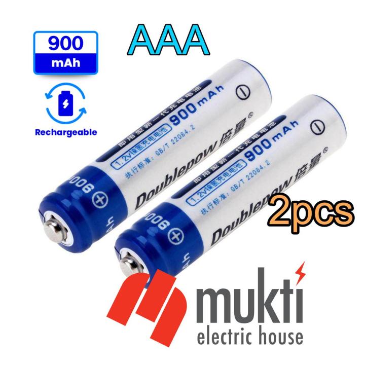 Doublepow Rechargeable AAA 900mAh NiMH Remote Battery Triple A (Pack of