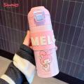 Sanrio Cinnamoroll Kuromi Thermos Water Bottle Kawaii Anime My Melody Student Kid Portable Vacuum Water Bottle Thermal Water Cup. 