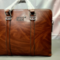 Mont Blanc Men's Laptop Bag - Chocolate. 