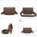 Malunte shoulder bag, leather men's bag, trendy fashion small shoulder bag, mobile phone bag, motorcycle bag, crazy horse leather crossbody bag men.