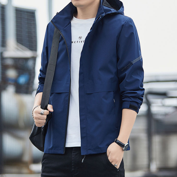 Men's Shell Jacket 2023 Spring and Autumn New Korean Style Trendy Coat All-Matching and Handsome Men's Casual Fall Clothing Jacket