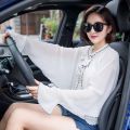 Summer sunshade shawl, outdoor outing, UV protection, thin breathable sunscreen, beach sunscreen cape. 