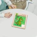 Number Slide Shapes Matching Game Cartoon Animal Jigsaw Puzzle for Baby Kids. 