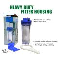10 Inch 1/2" & 3/4 " Under Sink Inline Water Filter Purifier System Housing + Whole Filter Set.
