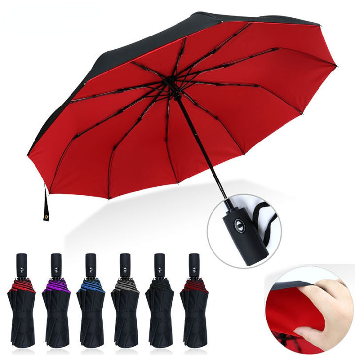 Double Layer 10 Bone Fully Automatic Umbrella Wind Proof Sun Proof Sunny and Rainy Dual Purpose UV Resistant Umbrella Parasoles