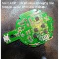 10Watt MICRO USB 10W Wire-Less Charging Coil Module Circuit With LED Indicator Adapters Circuit . 