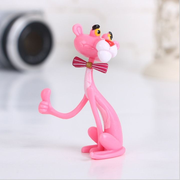 4pcs/lot%20Action%20Toy%20Figures%20Pink%20Panther%20Cute%20Doll%20Micro%20Landscape%20Decoration%20Cartoon%20Naughty%20Leopard%20Model%20For%20Child%20Gift%20-%20Image%206