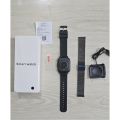 GT20 Smart Watch Bluetooth Calling Touch Display Metal Strip Extra Belt - Black. 