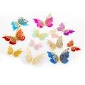 12-Piece 3D Butterfly Stickers for Decoration - Vibrant and Adhesive.