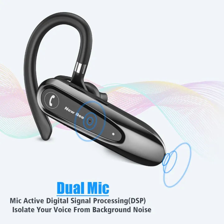 New%20Bee%20B45%20Bluetooth%205.0%20Headset%20Wireless%20Earphone%20Headphones%20with%20Dual%20Mic%20Earbuds%20Earpiece%20CVC8.0%20Noise%20Reduction%20for%20Driving%20-%20Image%202