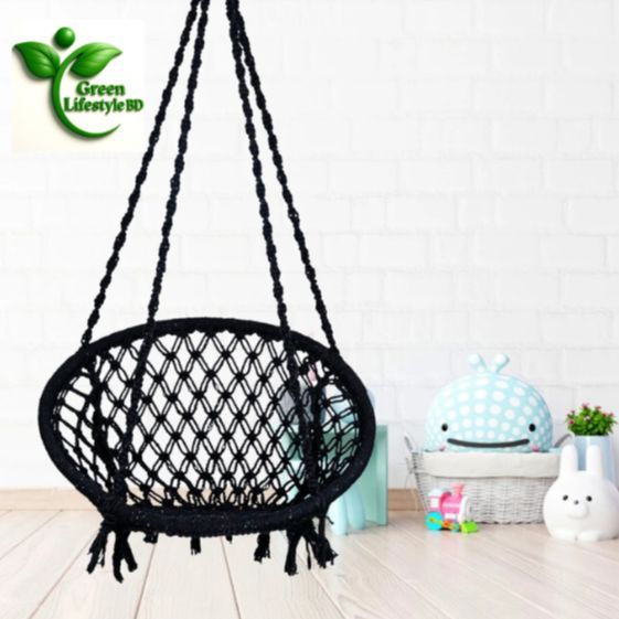 Premium%20Cotton%20Macrame%20Swing%20Chair,%20Durable%20Indoor/Outdoor%20Hammock%20Seat,%20120kg%20Capacity,%20New%20for%20Indoor%20&%20Outdoor%20Use%20-%20Image%202
