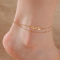 Lucktune Infinity Symbol Pendant Anklets for Women Stainless Steel Boho Double Chain Foot Chain Summer Beach Jewelry Party Gift. 