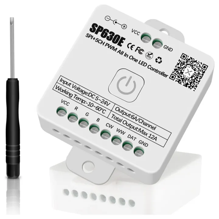 Rgbw Wifi Led Controller Support PWM Single Color CCT RGB RGBW RGBCCT and SPI TTL IC Chip LED Strip Light