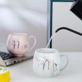 2 Pcs Set Mr & Mrs Couple mug set ceramic high quality ceramic marble design cutest and decent Mr and Mrs mug Set 2pcs.