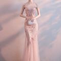 Evening Gown Women's Banquet High-End Generous Long Temperament Gorgeous Host Socialite Dress Fishtail.