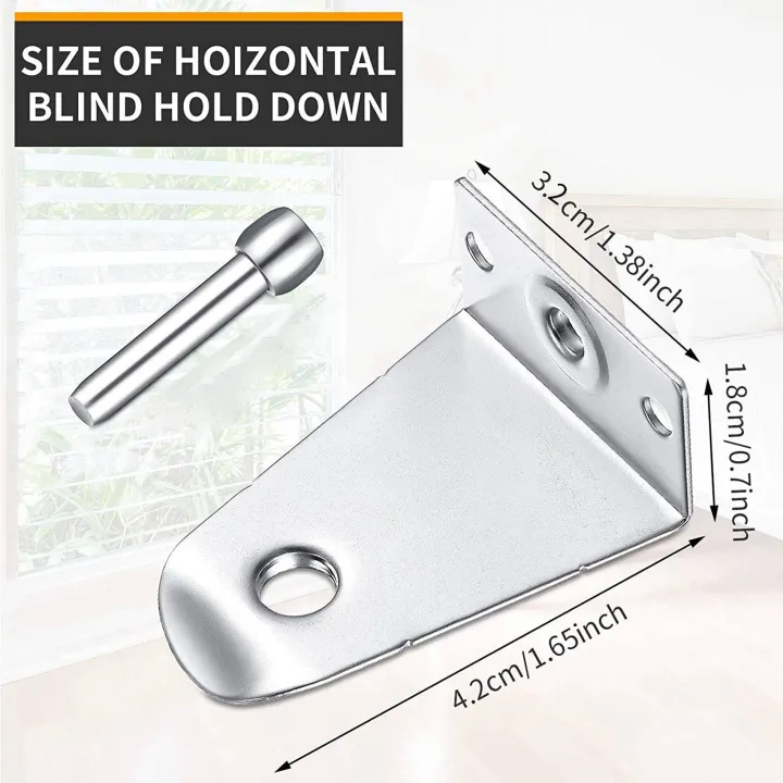 8X%20Metal%20Hold%20Down%20Brackets%20and%20Pins,%20Blind%20Brackets%20Blind%20Holder%20Replacements%20for%20Horizontal%20Blind%20Shades%20Window%20-%20Image%204