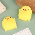 2Pcs/set Cute Mini Chick Squishy Toy Squeeze Bubbles Toys Fidget Toys Pinch Kneading Toys Stress Reliever Toys Kid Party Favor.