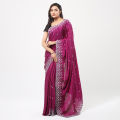 New Indian Vichitra Silk Saree Comfortable Exquisite High Quality Embroidery Work On Blouse Stylish - sari | saree | শাড়ি | shari.