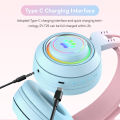 Cute Antlers/Cat Ear Wireless Bluetooth Headphone Gamer Earphone Gaming Headset With RGB Light For Child Kid Cute Girl Gifts.