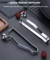 Multifunction Integrated Press Stainless Steel Jujube Nuclear Remover Hawthorn Cherry Kernel Remover Household Kitchen Accessory with Portability.