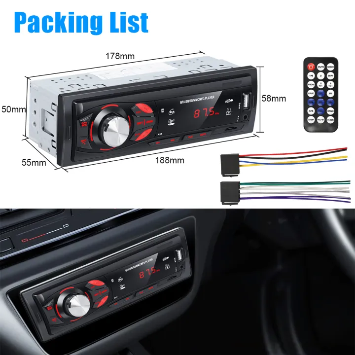 HIVOZ%20Bluetooth%20Car%20Stereo,%204x15W%20Car%20Audio%20FM%20Radio,%20MP3%20Player%20USB/SD/AUX%20Hands%20Free%20Calling%20with%20Wireless%20Remote%20Control%20-%20Image%206