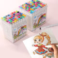 Child's color box marker double-ended art painting 24 36 48 60 80 color oily watercolor pen set. 