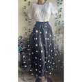 Black Floral Skirt set For Women. 
