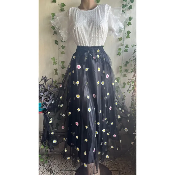 Black%20Floral%20Skirt%20set%20For%20Women%20-%20Image%203