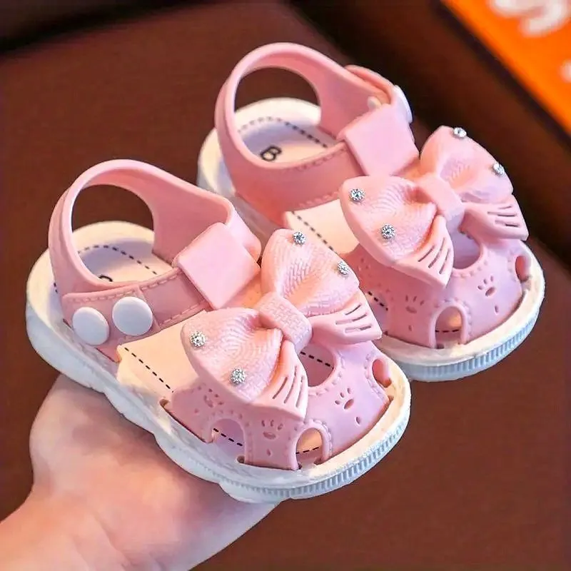 Pink Year Baby Girl Sandals 1-3 Years New Casual Cute Bowknot