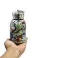 ProX Mini Vacuum Insulated Tumbler Small Stainless Steel Thermal Bottle_WB-2609 (Peacock style-Green) .Water Flask Thermal Cups for Hot and Cold Drinks Travel Coffee Mug 10.2 oz./300ml.