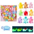 10 pcs Cute Luminous Turtle Mini Figurines, Tiny Glow in The Dark Tortoise Ornaments for Aquarium, Garden, Home, DIY & Party Decoration. 