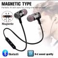 Metal Sports Bluetooth Headphone Sweat Proof Earphone Magnetic Earpiece Stereo Wireless Headset for Mobile Phone for Android. 