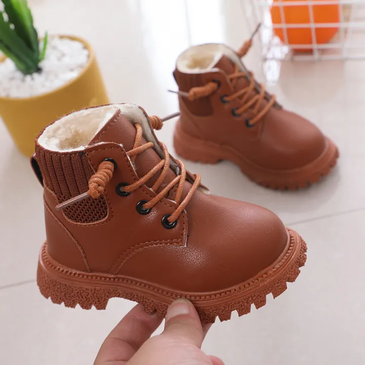 Children's%20martin%20boots%20with%20cotton%20and%20thick%20children's%20leather%20waterproof%20and%20lightweight%20boys'%20cotton%20shoes%20and%20fleece%20warm%20leather%20boots%20-%20Image%202