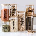 ARELENE 168PCS Pantry Label Printed Home Containers Jars Bottles Tags Waterproof Transparent Self-Adhesive Food Label Stickers.