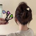 Elegant Hairpin Heart Twisted Clip Hair Styling Tool Line Grab Clip Colorful Hair Clip Ponytail Clip Daily.