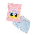 Summer Cute Cartoon 2PCS Kids Baby Girls Floral T-shirt Top Shorts Pants Set Clothes Girls Clothing Sets. 