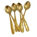 6 pcs stainless steel golden color tea spoon. 