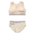 Girls Training Bras Panties Kids Cotton Underwear Sets Teens Students Bra Vest and Panties Wireless Girls Sports Bra 8-16Y топик.