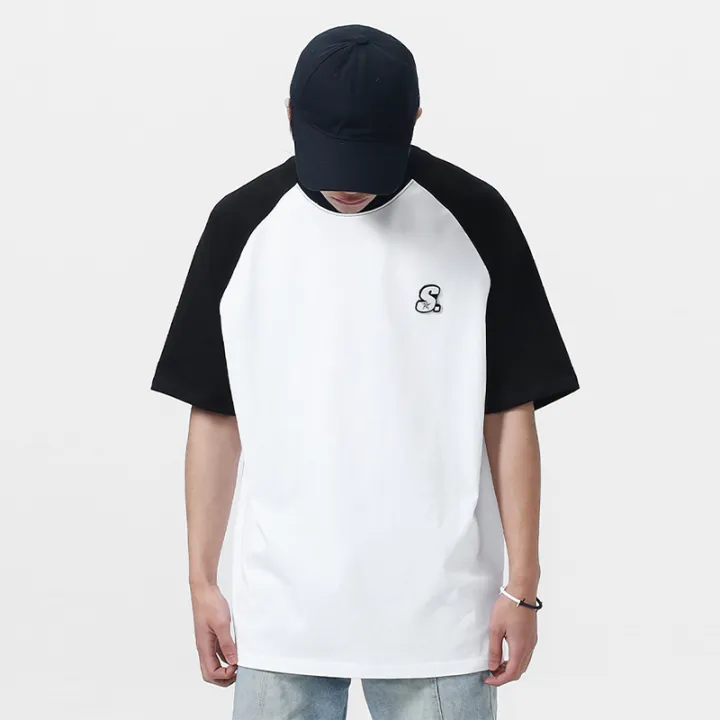 STARaglan%20Men2023Spring%20and%20Summer%20Embroidery%20Velcro%20National%20Fashion%20Pure%20Cotton%20American%20Style%20Loose%20round%20NeckTWomen's%20T-shirt%20-%20Image%204