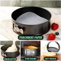 Carbon Steel 3 PC Combo Cake Moulds for Baking - Cake Tin , 6 Cavity Cup Cake Mould (Muffin Tray) with Liners & Bread Mould. 