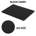 Black Art Card A4 300 GSM 10 Pcs Perfect for Art and Craft Projects White and Metallic Ink Drawing and Sketching.