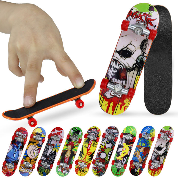 5pcs Mini Fingertip Skate Profession Skate Toys Cool Finger Sports Plastic Skateboards Creative Fingertip Toys for Adult and Kid