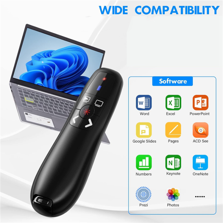 Wireless%20Presenter%20Remote%20Clicker%20Wireless%20Presenter%20Remote%20RF%202.4GHz%20USB%20Rechargeable%20PowerPoint%20Clicker%20for%20Computer/Laptop%20-%20Image%204